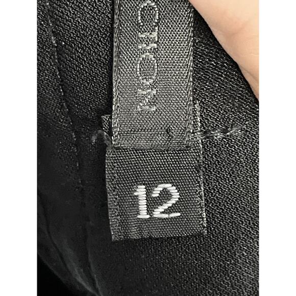 Guess Collection Pants Womens 12 Black Flare Stretch Dress Career Work USA Nylon - Picture 9 of 11